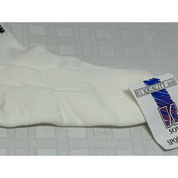 Vtg. NEW NOS SOYAD Converse Socks 10-11-12-13 Men White Black All-Star tube shoe - Picture 4 of 9